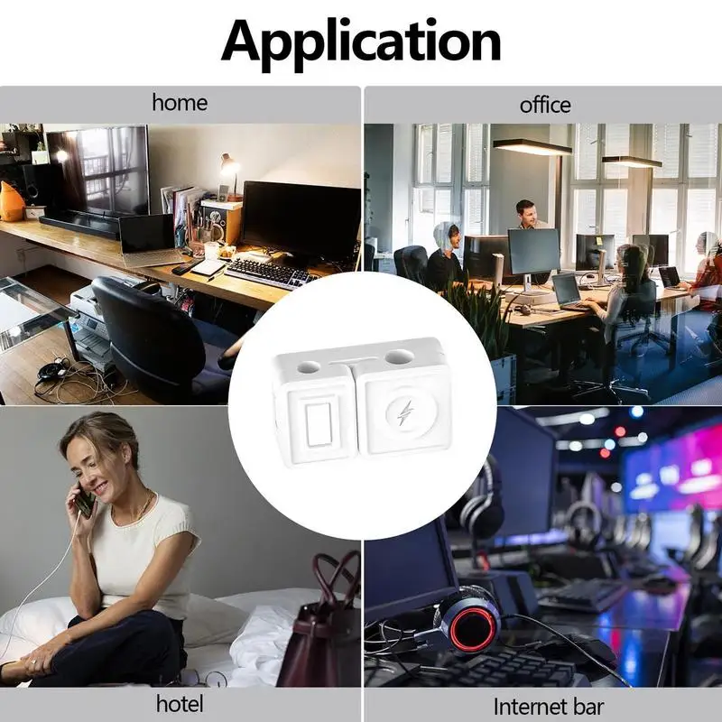 Soporte de alambre magnético adhesivo, organizador de cables, Clips para debajo del escritorio, organizador de cables magnético de doble apertura