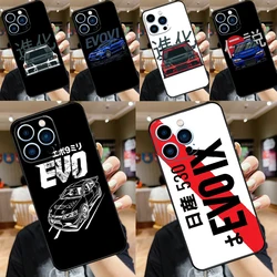 JDM Car Evo Phone Case For iPhone 15 13 12 11 14 Pro Max Mini X XR XS Max SE 2020 2022 7 8 15 Plus Cover