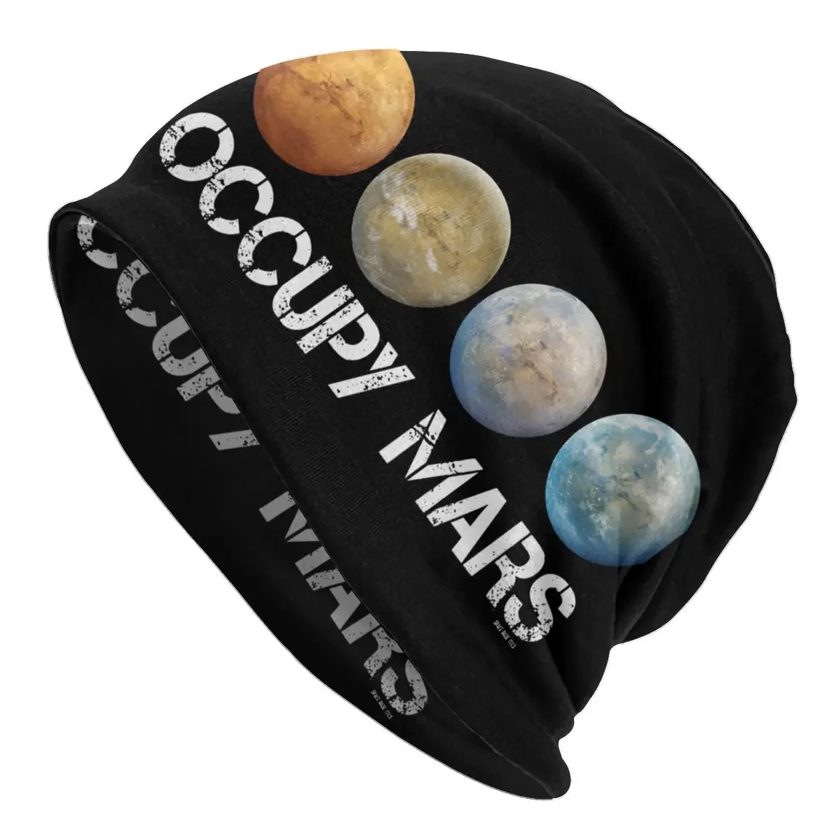 Occupy Mars 2026 Caps Vintage Street Skullies Beanies Hat Adult Men's Knit  Men Women Female Winter Warm Elastic Bonnet