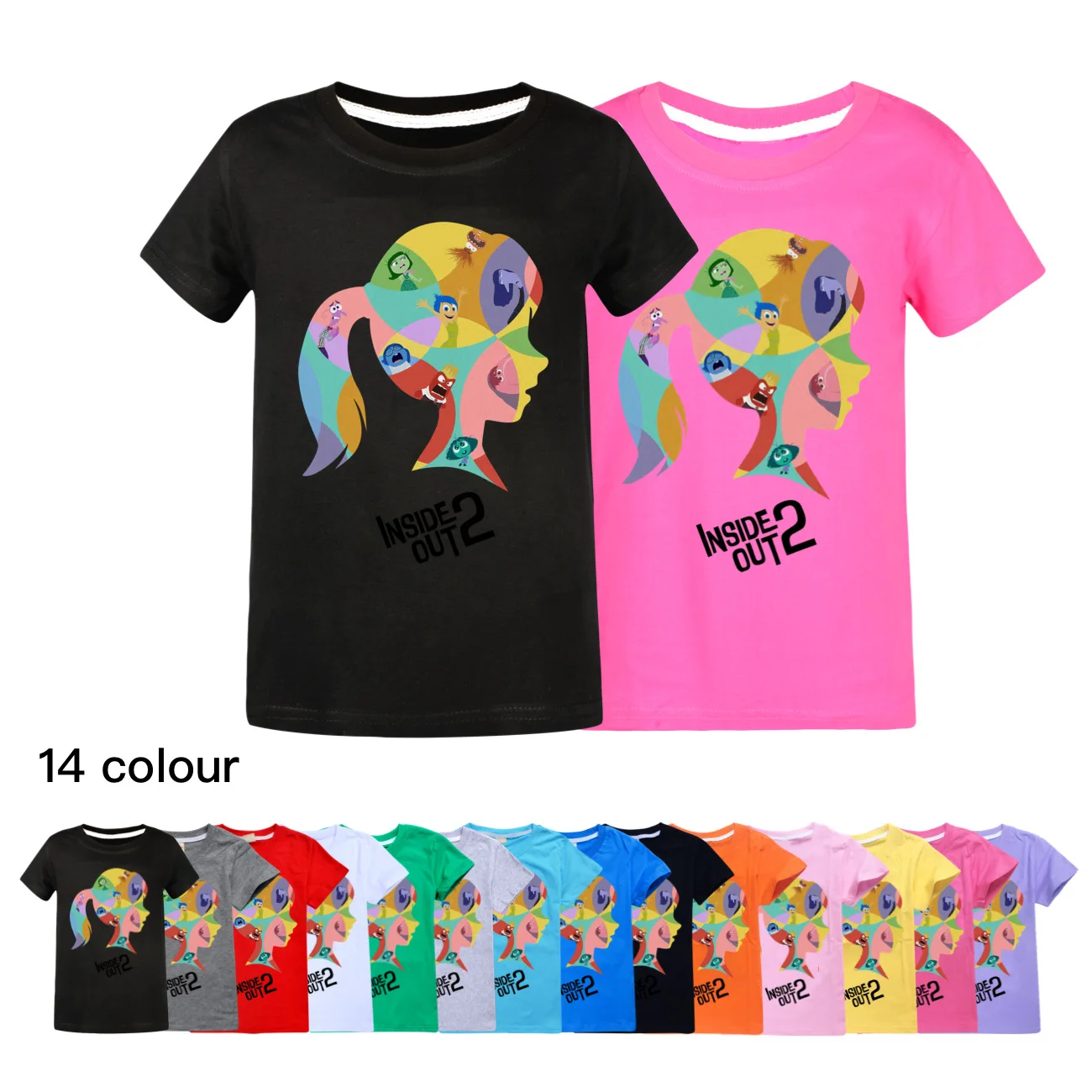 

Inside Out2 Summer Kids Top Short Sleeve T-shirt Cotton Tshirts Girls Clothes For Boys Tee costumes kawaii christmas shirt3464