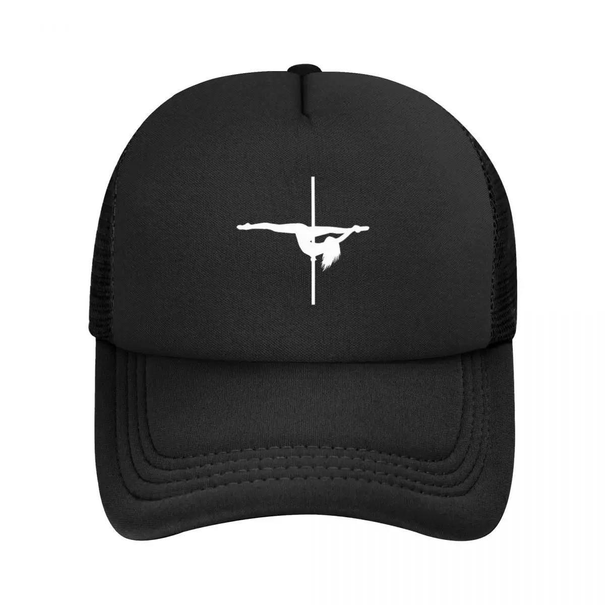 Split Pole Dancer White Mesh Baseball Caps Snapback Fashion Baseball Hats Breathable Casquette Outdoor For Men's And Women's