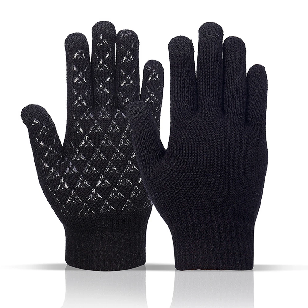 Knitted Touchscreen Gloves for Autumn Winter Warm Anti-slip for Riding Driving Running Adult Men Women Winter Windproof Gloves