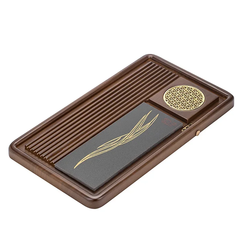 Tea Bus Tea  Ceremony Stone Integrated Table Household Solid Wood  Tray Whole Log Dry Bubble Tray