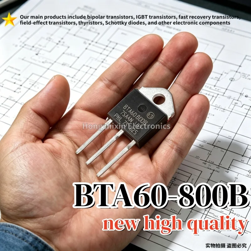 

10PCS BTA60-800B TO-3P BTA60800B BTA60 800B 60A 800V High power thyristor transistor