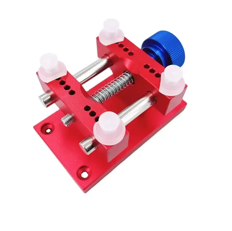 Watch repair tool, large metal watch holder, fixed watch case, open cover