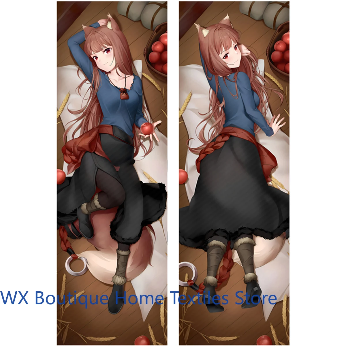 

Голо аниме волк девушка Waifu Dakimakura чехол для взрослых отаку длительный размер в натуральную величину обнимающая наволочка для равного тела
