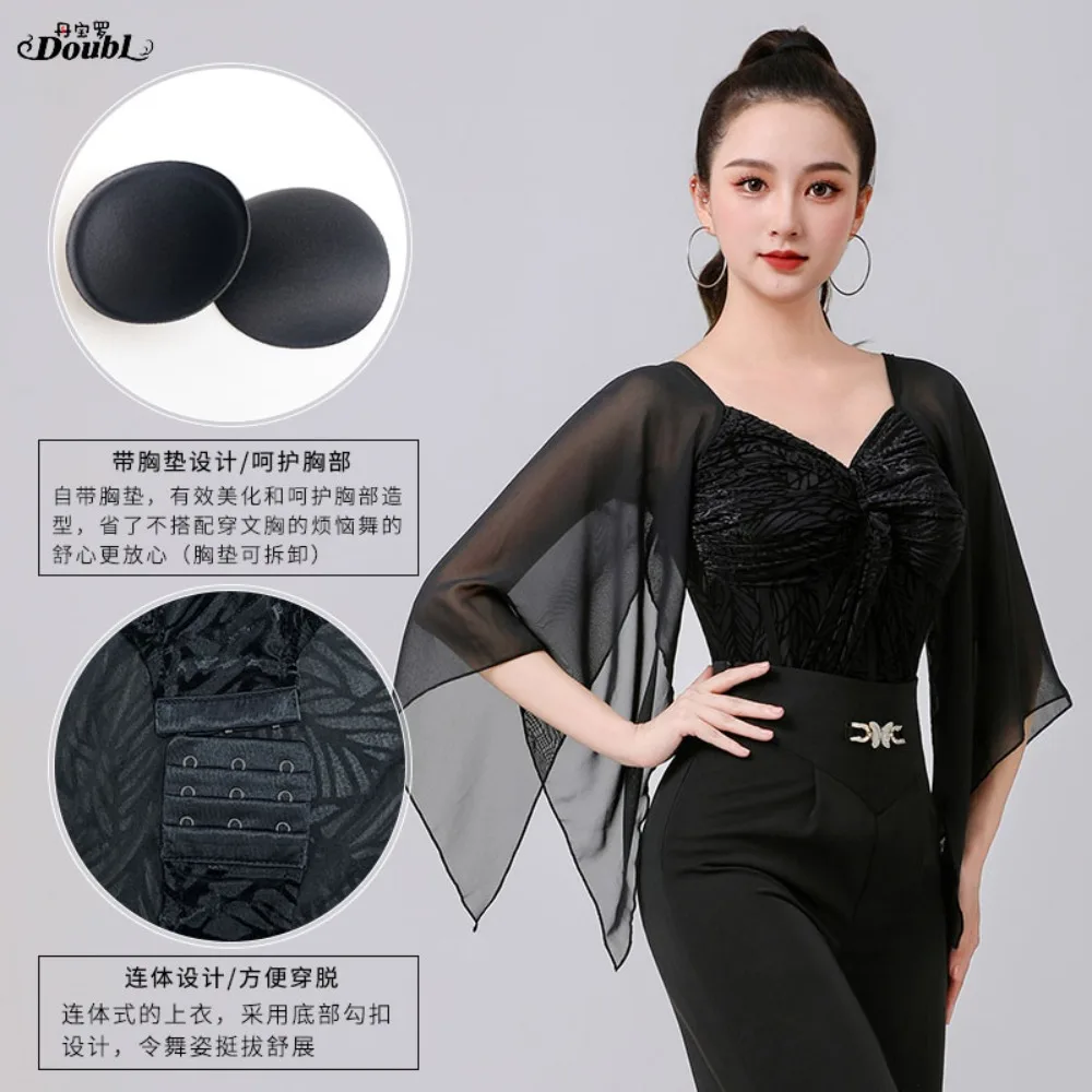 Professional Latin Dancewear Female Adult Top Customized Modern Dance Social Ballroom Dancing Performance Clothes