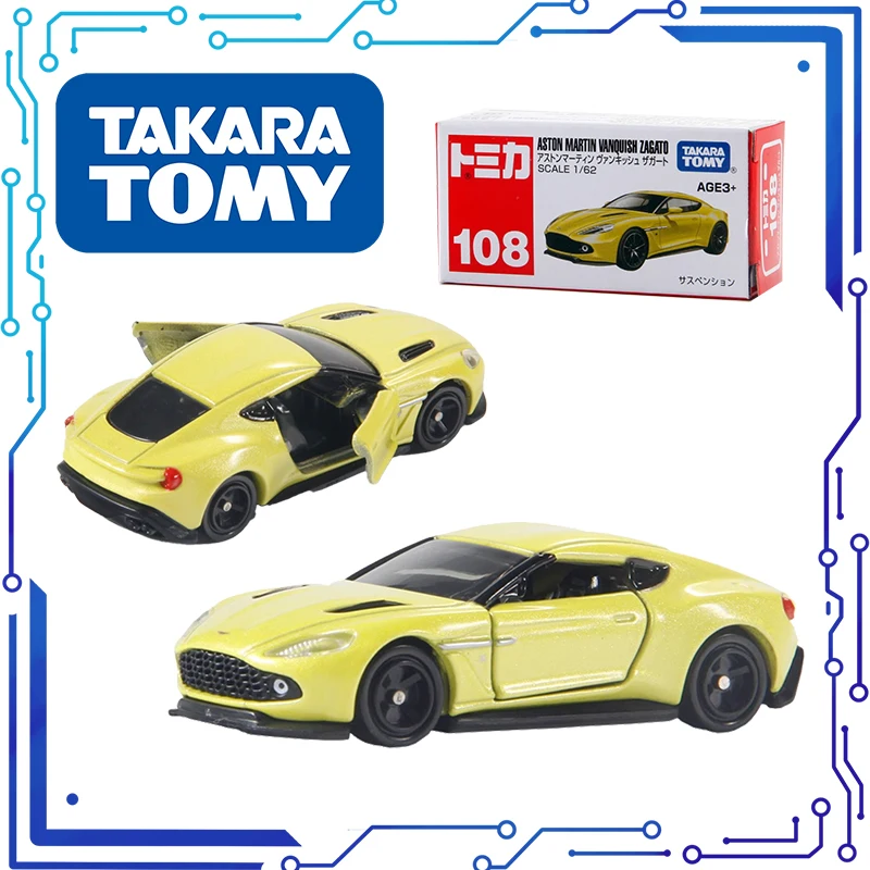 10CM TOMY 64/1 Aston Martin Zagato Alloy Car TOMICA Toy Vehicle Diecast Metal Model Children Present Decoration Original Kid