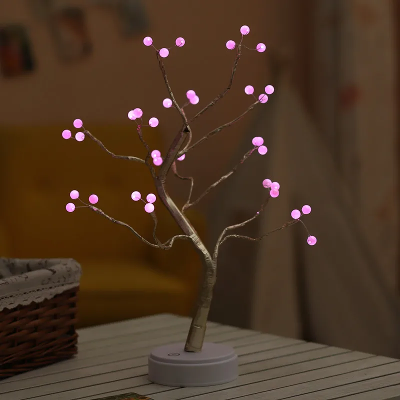 LED Tree Lights DIY Artificial Light Tree Lamp Adjustable Branches Battery/USB Operated For Candlelight Valentine Holiday Party