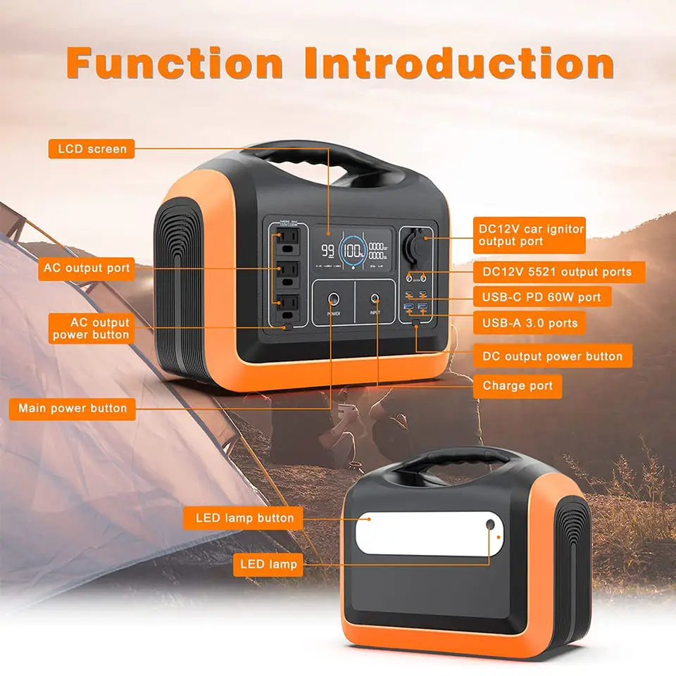 Wholesale Low Price 1800w Solar Generator Power Station Portable Mini Solar Power Station With Solar Panel