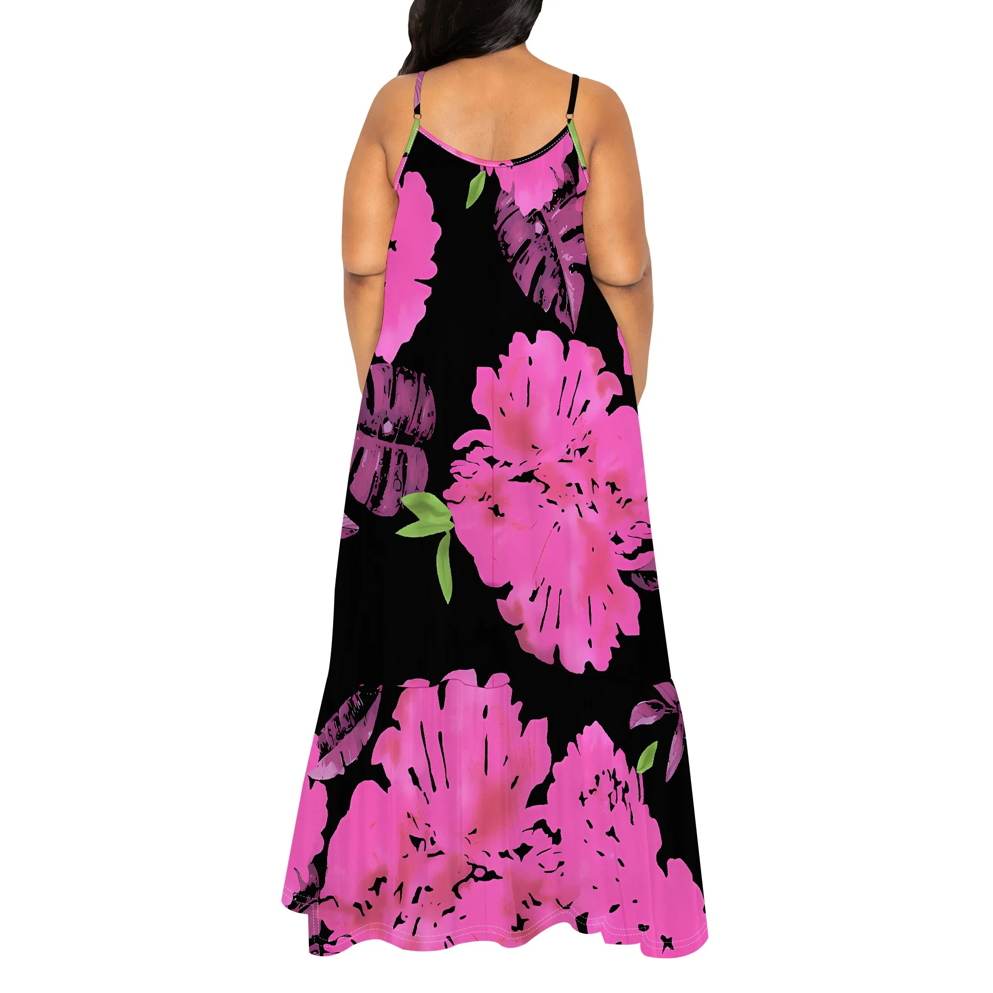 Women's Sexy Off Shoulder Backless Bodycon  Maxi Dress Fashion  Printed Casual Party Dresshalter dress with pocket