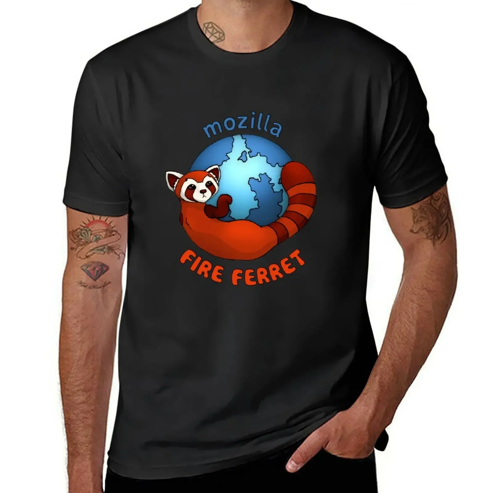 

Mozilla Fire Ferret T-Shirt Louboutins new gifts and t-shirts kawaii clothes mens white t shirts