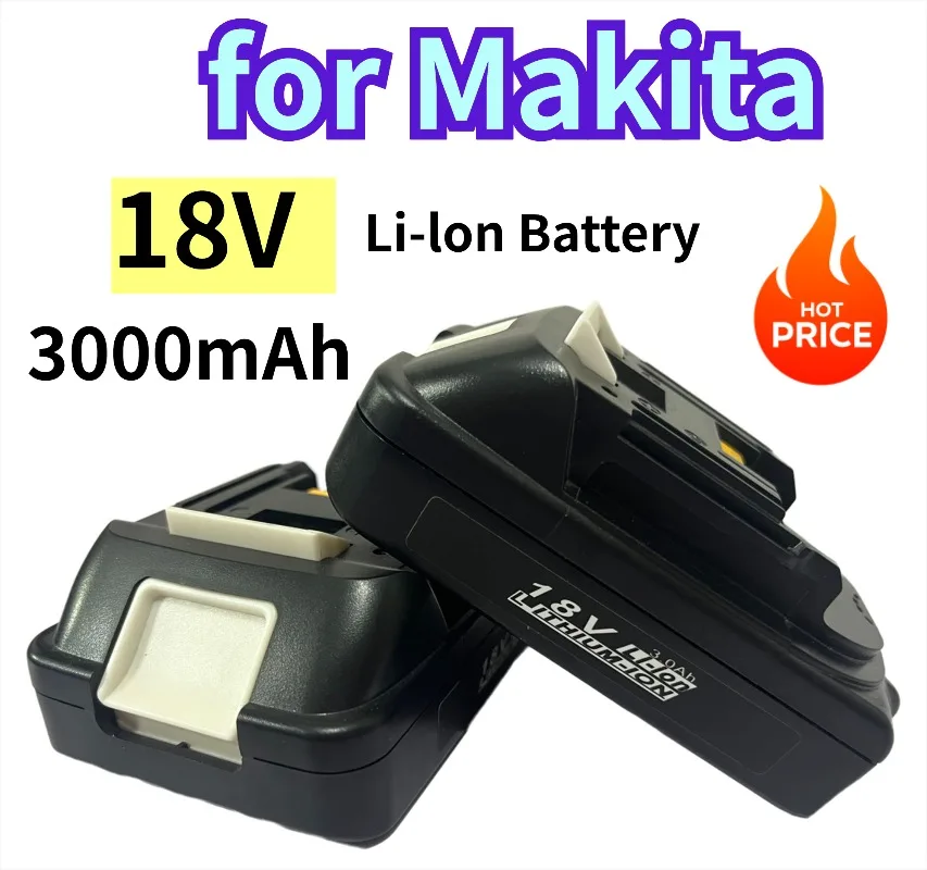 

3.0Ah 18V Lithium Ion Battery for Makita BL1815 Battery BL1830 BL1850 BL1860 LXT400 194205-3 Cordless Power Tool Battery
