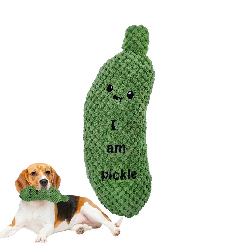 Cross-border Amazon dog toy plush toy cucumber pet toy for chewing, playing, and teeth cleaning