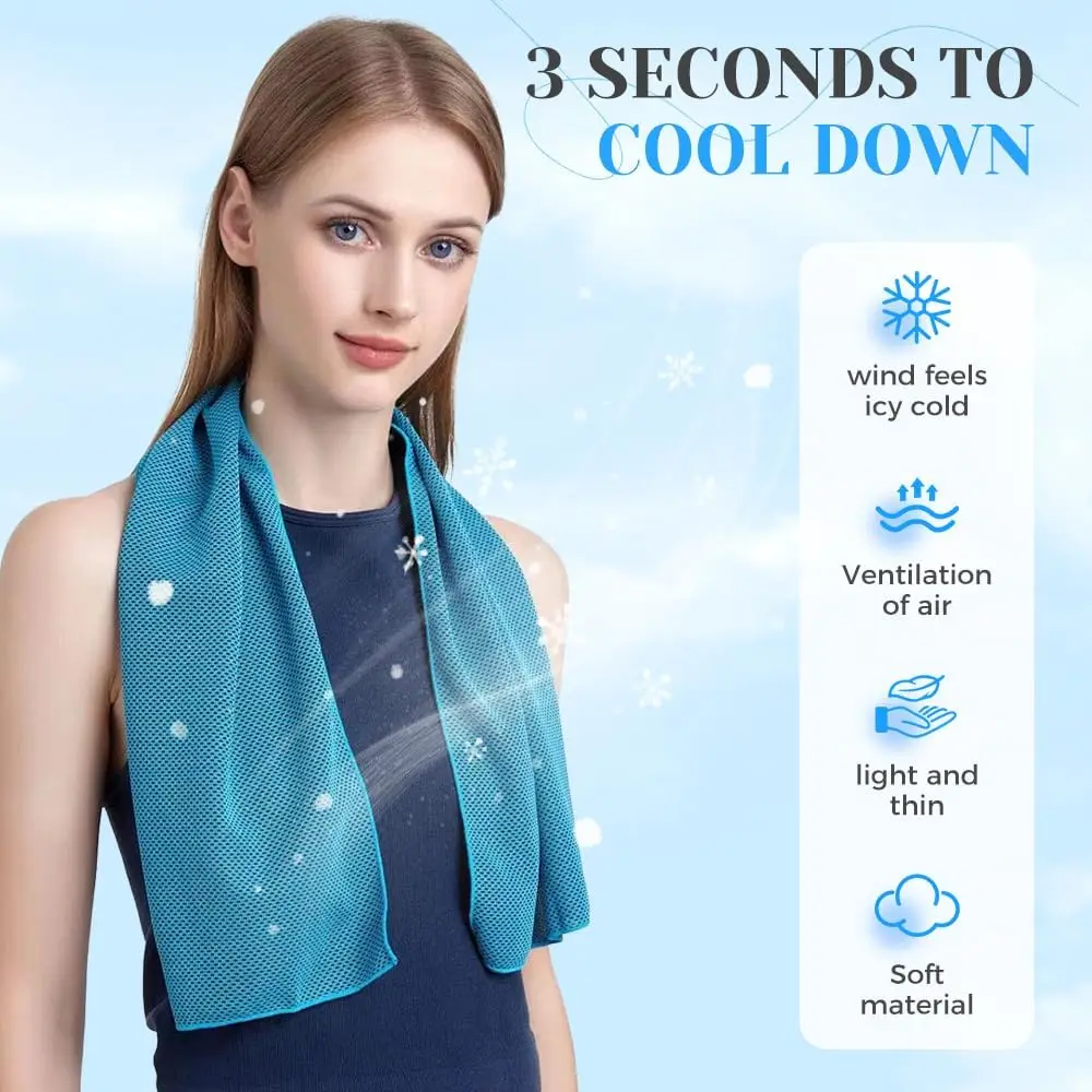 Summer sports running fitness use ultra-fine fiber towels, soft and breathable cool towels, ice sensation cooling towels, portab - view 4