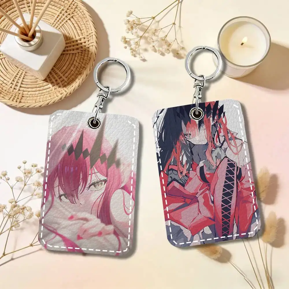 Baobhan S-sith Fate Grand Order Anime Card Case Keychain Access Card Bag Key Tag Ring Leather Card Holder Key Ring Access
