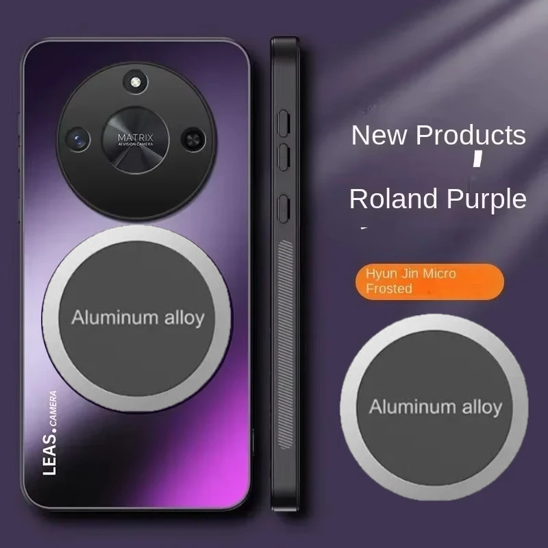 الفاخرة سيارة معدنية حامل مغناطيسي جراب هاتف ل الشرف Magic7 7pro 7RSR 200 برو لايت X9C الذكية X8C X7C AG حماية غطاء سيليكون