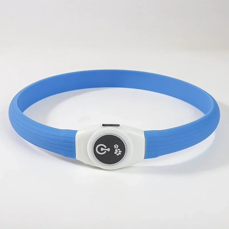 Neues LED-Leucht-Hundehalsband aus PVC, wasserdicht, für große, mittelgroße und kleine Hunde, USB-Licht, Nachtsicherheit, leuchtendes Haustierzubehör