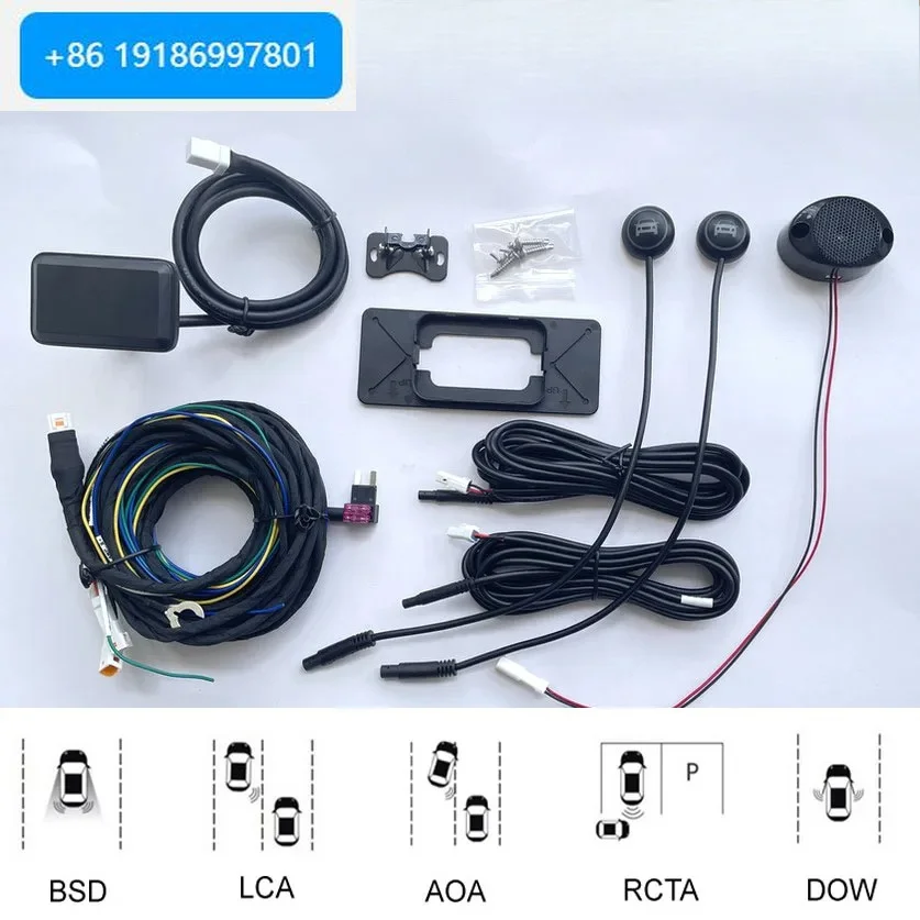 77Ghz Sensor Car BSD BSM Radar Blind Spot Detection Monitoring Mirror Light Indicator Alarm Sound Warning LCA Lane Change Assist