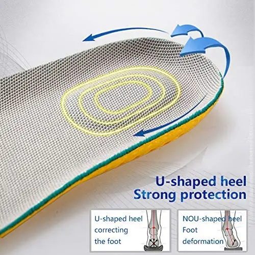 2022 New Foam Insoles Orthopedic Sport Support Insert Woman Men Shoes Feet Soles Pad Orthotic Breathable Running Cushion