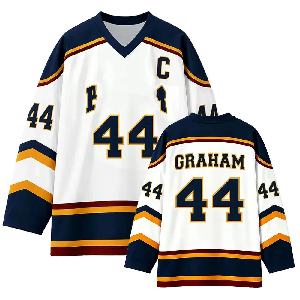 Damen Herren Kleidung Off Campus University Hockey Jersey Graham 44 22 DI LAURENTIS 66 Tucker46 T-Shirt Sommer-T-Shirts mit V-Ausschnitt – Detail 5