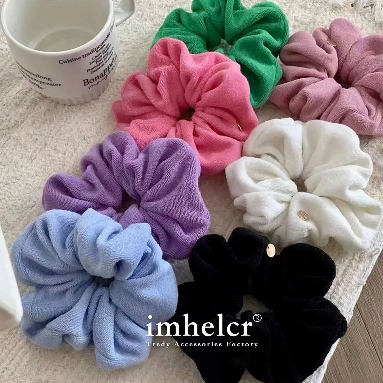 

New Korean Fashion Hair Scrunchies for Girls Women Hair Loops Colors Ponyhair Hair Accessories Autum and Winter