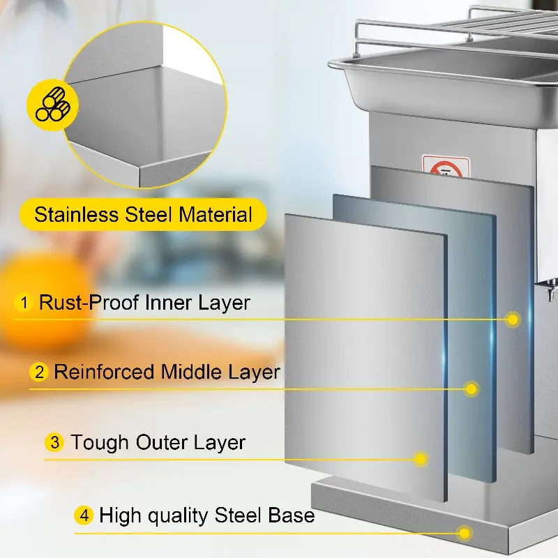 Desktop Meat Slicer for Fresh Meat Slicing Shredding Dicing   Detachable Blade Electric Meat Cutting Machine