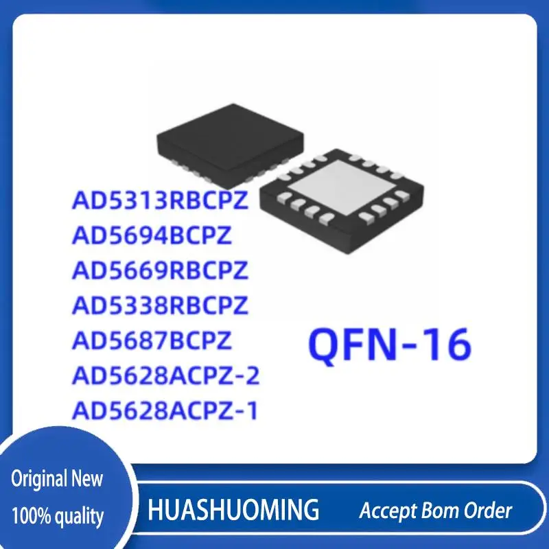 

10Pcs/LOT AD5694BCPZ AD5694B AD5669RBCPZ AD5669 AD5338RBCPZ AD5338 AD5687BCPZ AD5628ACPZ-2 AD5628ACPZ-1 AD5313RBCPZ QFN-16