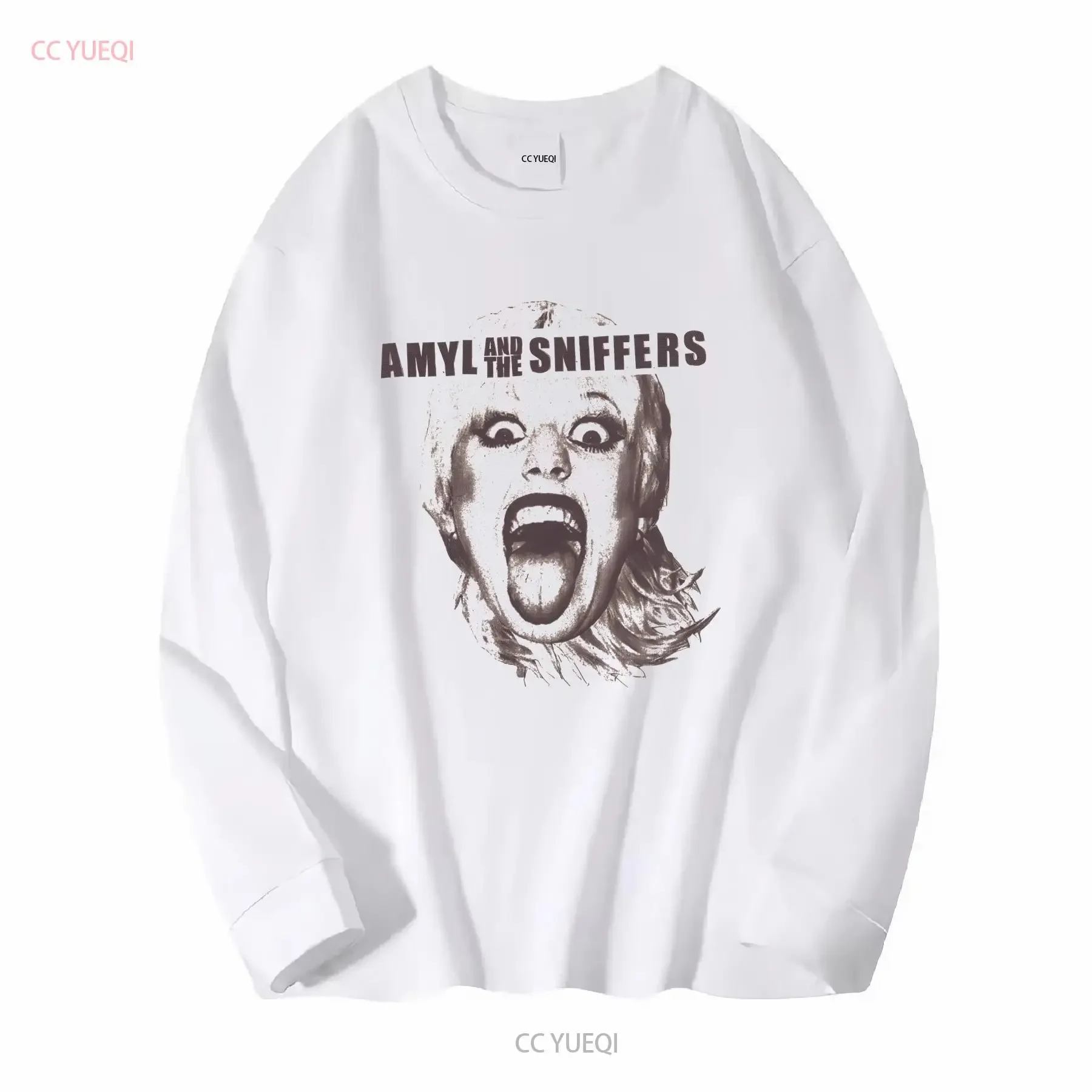 AMYL AND THE SNIFFERS Album T shirt  vintage Washed graphic Versatile Comfortable designer clothes homme Stylish Breathable