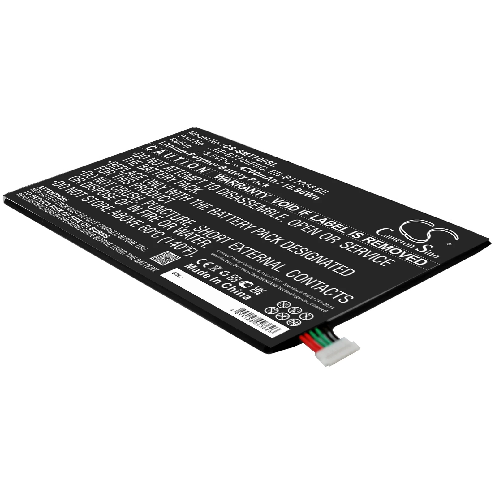 3.8v,4200mAh CameronSino  Tablet Battery for Samsung,Galaxy Tab S 8.4 SM-T700 SM-T705 SC-03G Klimt,EB-BT705FBC EB-BT705FBU