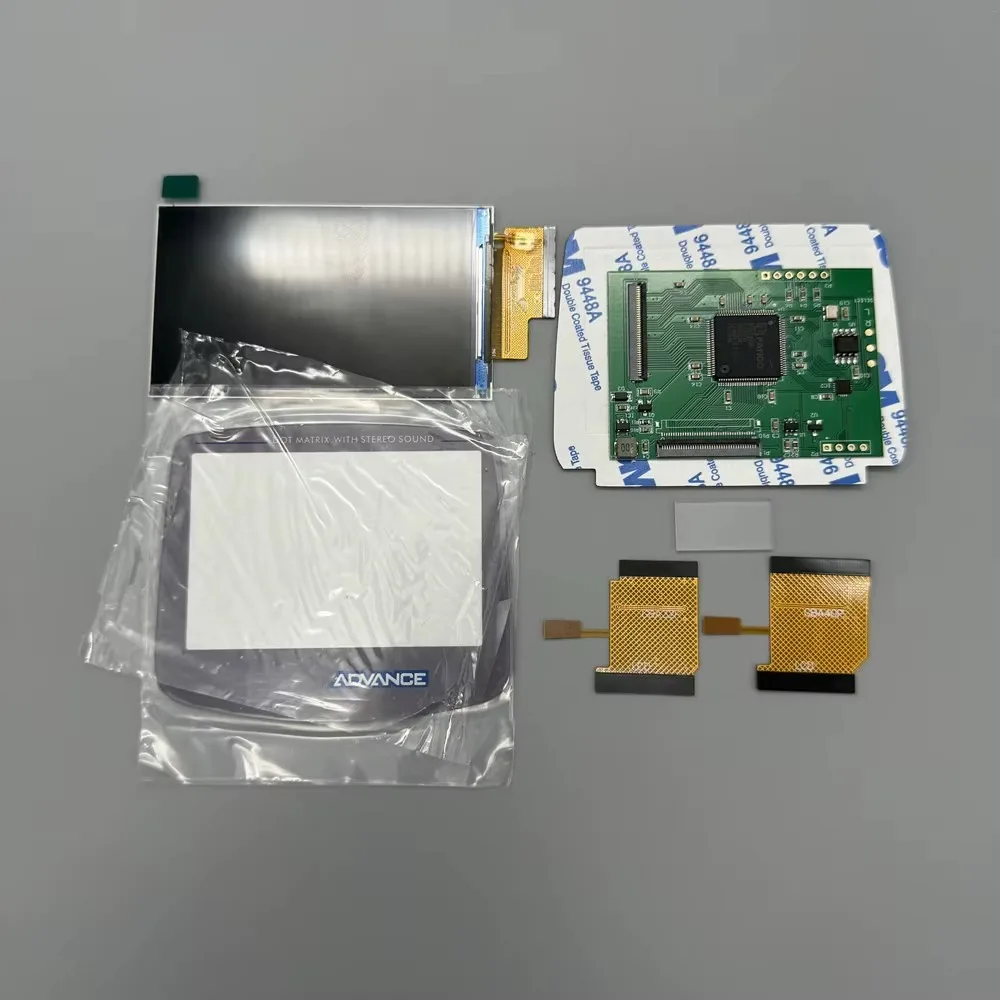 2.9 "originele grootte IPS LCD-scherm met hoge helderheid voor Gameboy Advance GBA Ondersteuning Pixelmodus Display Warm licht schermen