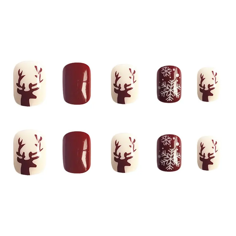 24pcs Reusable Nail Art Artificial Nails 	Durable Full Cover False Nails Finger Nail DIY At-home