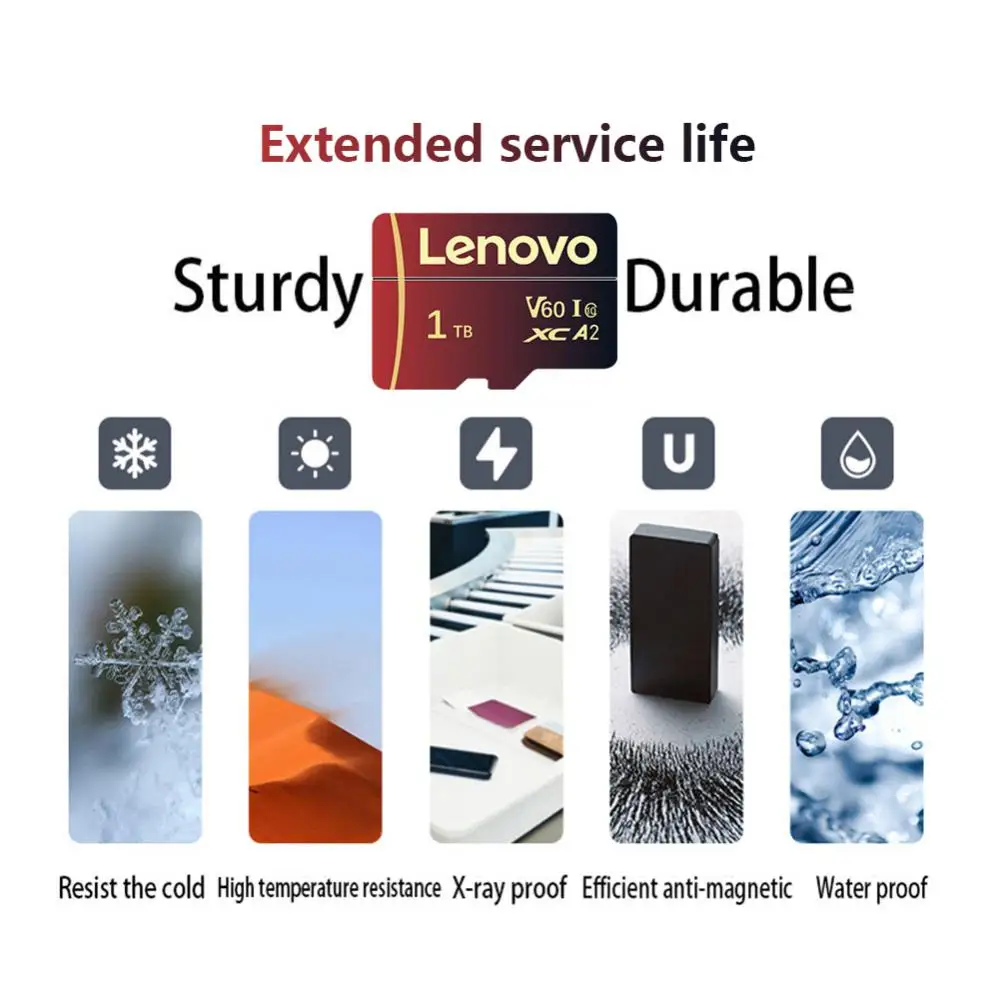 Lenovo-Carte mémoire haute vitesse, 2 To, 1 To, 256 Go, 512 Go, Flash, Carte SD, 1 To, Classe 10, Micro Carte, 128 Go, Carte TF pour tablettes du matin, Appareil photo