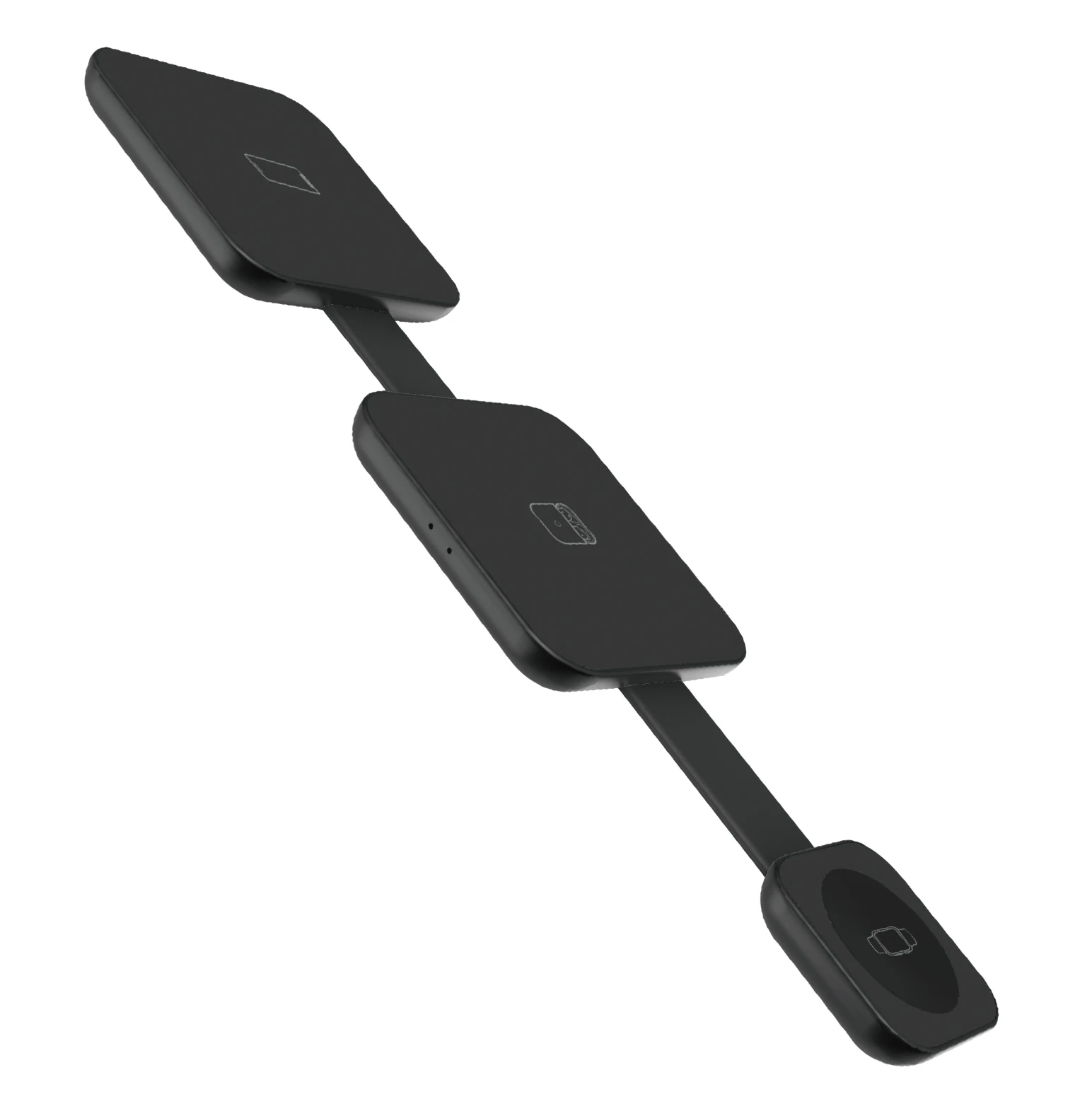 

Беспроводная зарядная станция 3-в-1 складная магнитная для iPhone 15 14 13 12 Pro Max, Apple Watch 8 9