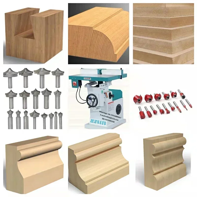 MX5115 Vertical Single-Axis Woodworking Router Multifunctional Edge Trimmer Slotting Machine 18000r/min for Wood