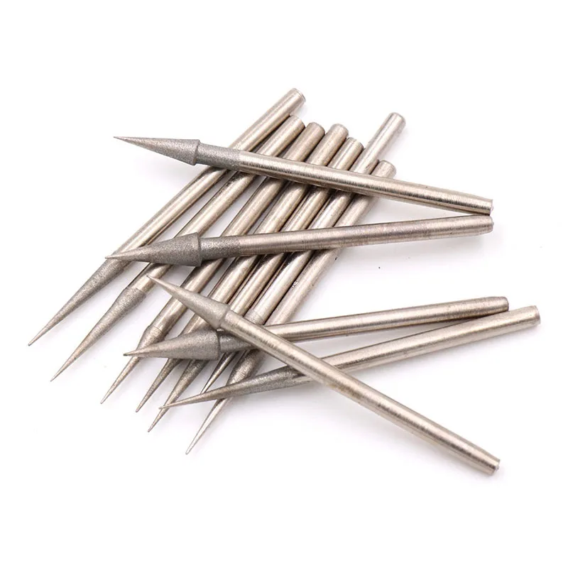 2.35 Shank Diamond Grinding Head Needle Engraving Carving Polishing Bits Burrs Carving Peeling Jade Stone Glass Metal Ceramic