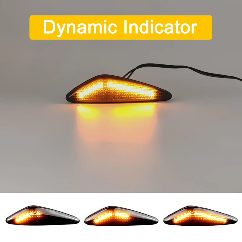 Luz LED dinámica para intermitente de coche, marcador de guardabarros lateral, lente ahumada, resistente al agua, para Fiat 124 Spider 2017 2018 2019 2020