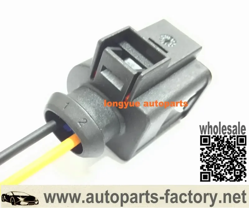 Longyue 10pcs 2 Pin Pigtail Plug Wiring Connector for VW Jetta Golf Audi A3 Passat Beetle - 4D0 971 992 A