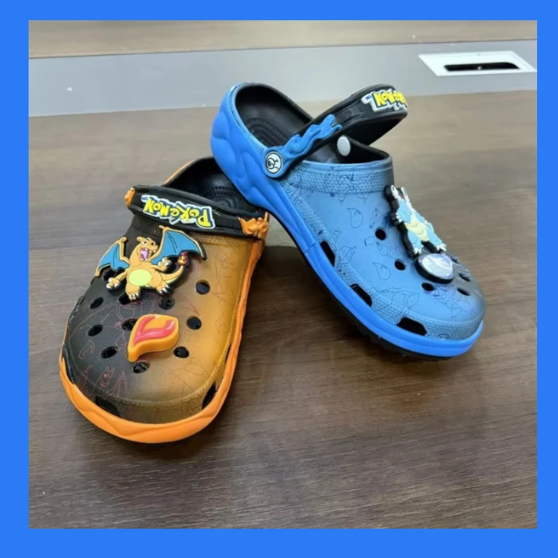 

PokéMon Hole Shoes Slippers Creative Two-Tone Slippers Cartoon Boys Summer Beach Wearable Non-Slip Light Slippers Gifts
