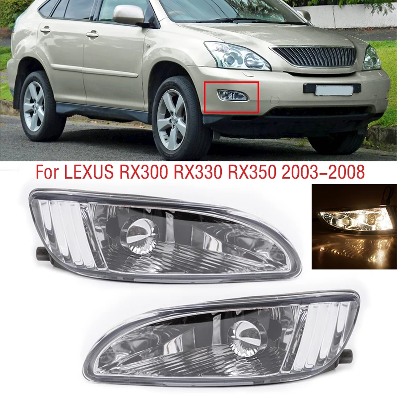 Frontlight Foglamp For Lexus RX300 RX330 RX350 2003-2008 Car Front Bumper Fog Light Lamp DRL Daytime Running Light With Bulb