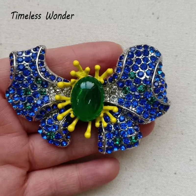 Timeless Wonder Fancy Zircon Glass Butterfly Brooch Pins for Women Designer Jewelry Runway Top Luxury Rare Handmade Mix 7523