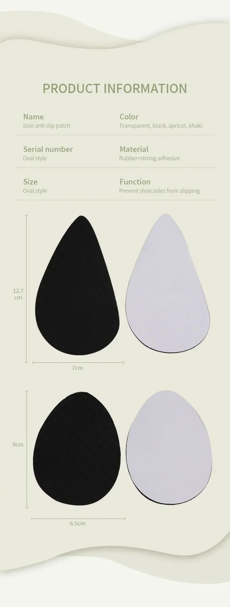 Rutschfeste Schuhsohlen, Schuhgriffe, Sohlenschutz für Schuhe, Anti-Rutsch-Pads, Gummipads, selbstklebend, zur Reparatur von Schuhen – Detail 6