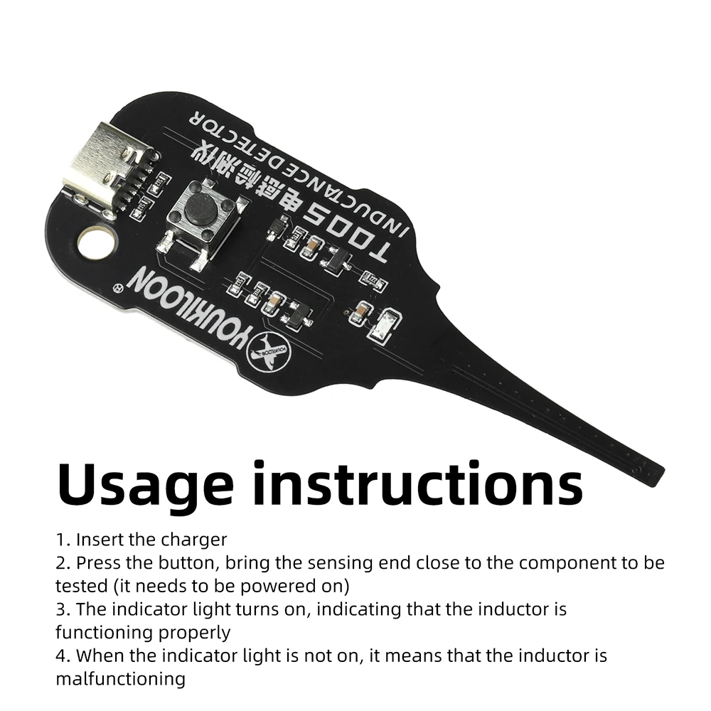 Type-C Inductance Tester Electromagnetic Non-Contact Fault Detection for Phones PCB Motherboard Repair Diagnostics Tool image 5