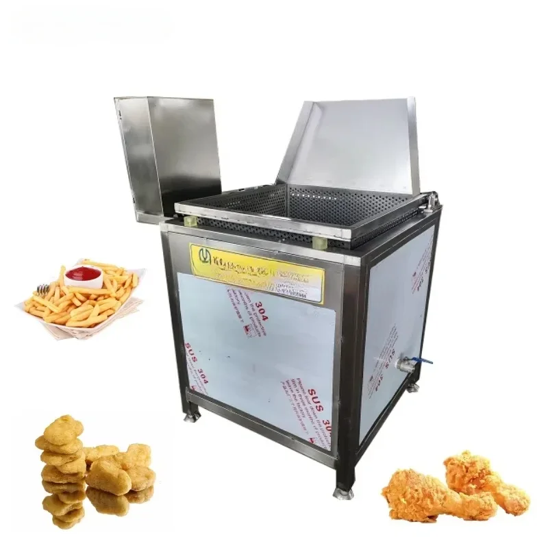 Commercial Large Capacity Flip Frame Fryer for Fried Chicken Fries and Onion Rings