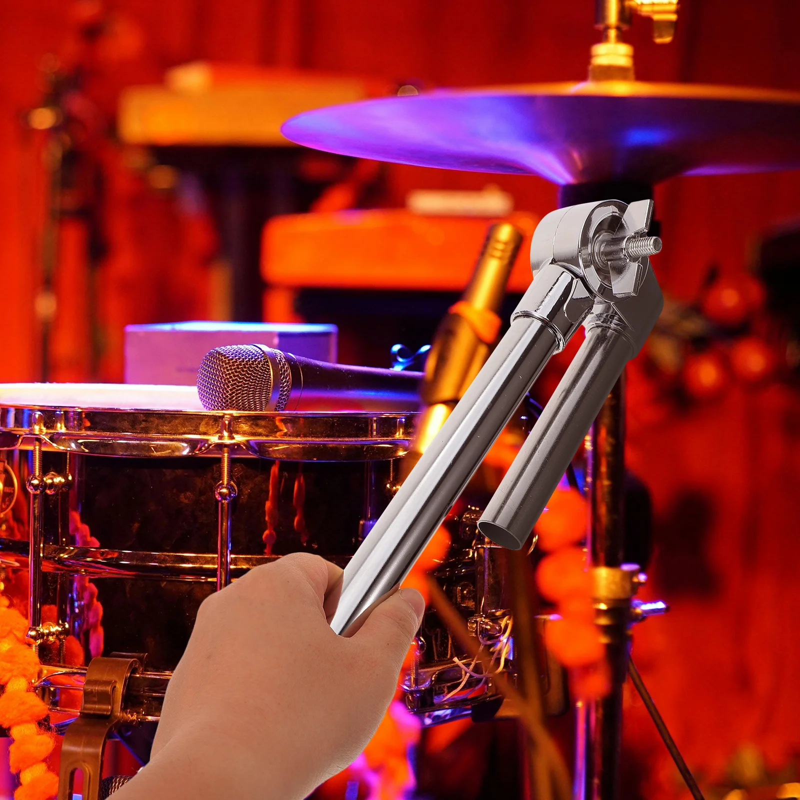 Water Pipe Drum Bracket Stand Hardware Double Accessories Stands Zinc Alloy Mounting Clamp