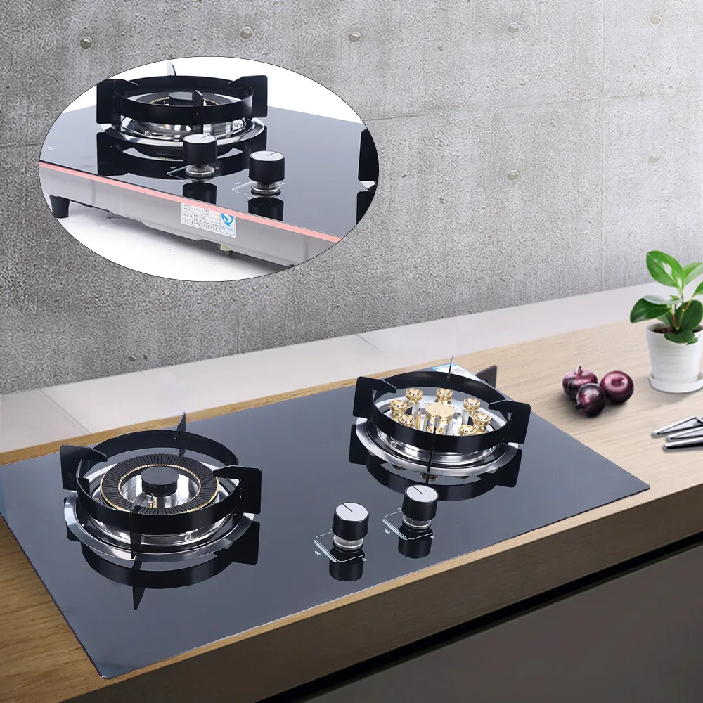

Kitchen Natural Gas Cooker Gas Cooktop Stove Top 2 Burners Built-in NG Gas Stove