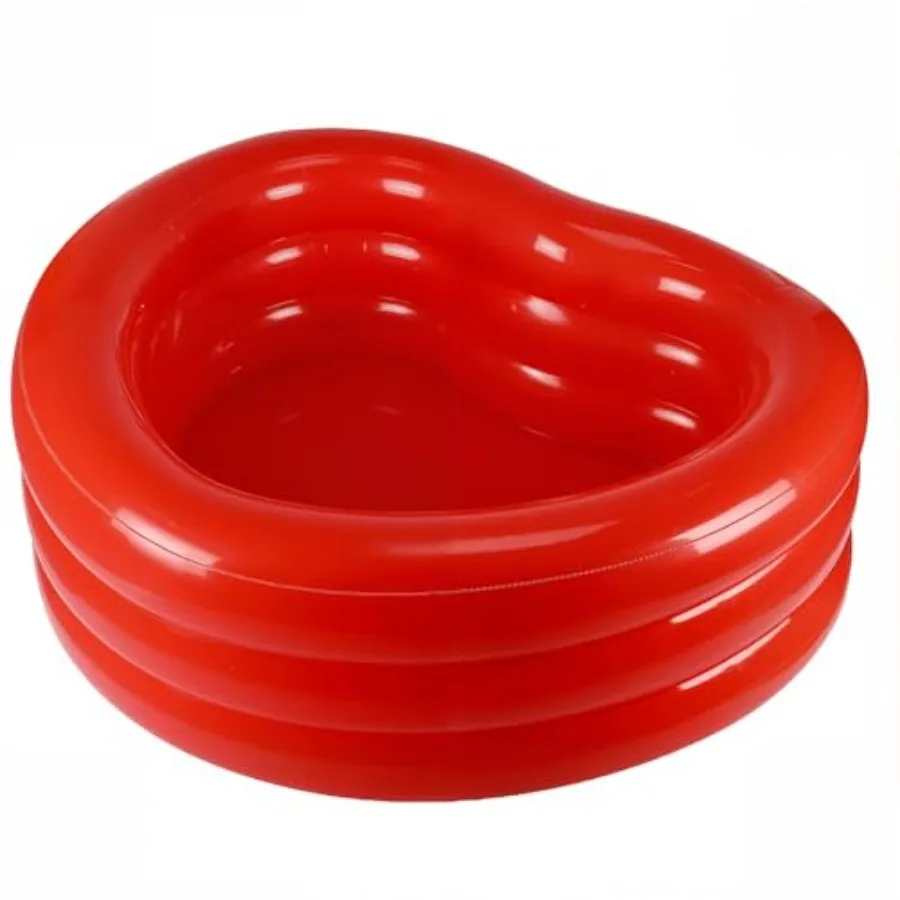 Giant Red Heart Shaped Inflatable Swimming Pool 71" x 63" x 24" Large Heart Blow up Pool Fits 2-3 Adults for Valentines Wedding