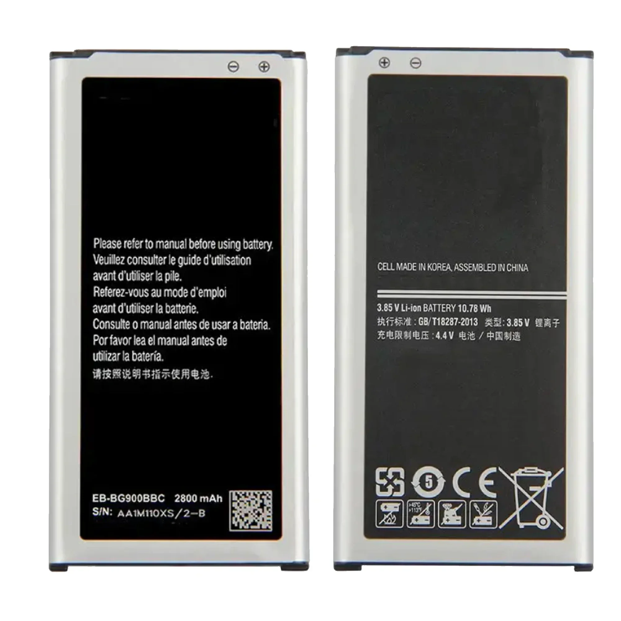 High capacity EB-BG900BBC EB-BG900BBE/BBU 2800mAh Battery For Samsung Galaxy S5 SM-G870A G900S/F/M/FD G9008V/W 9006V/W NFC