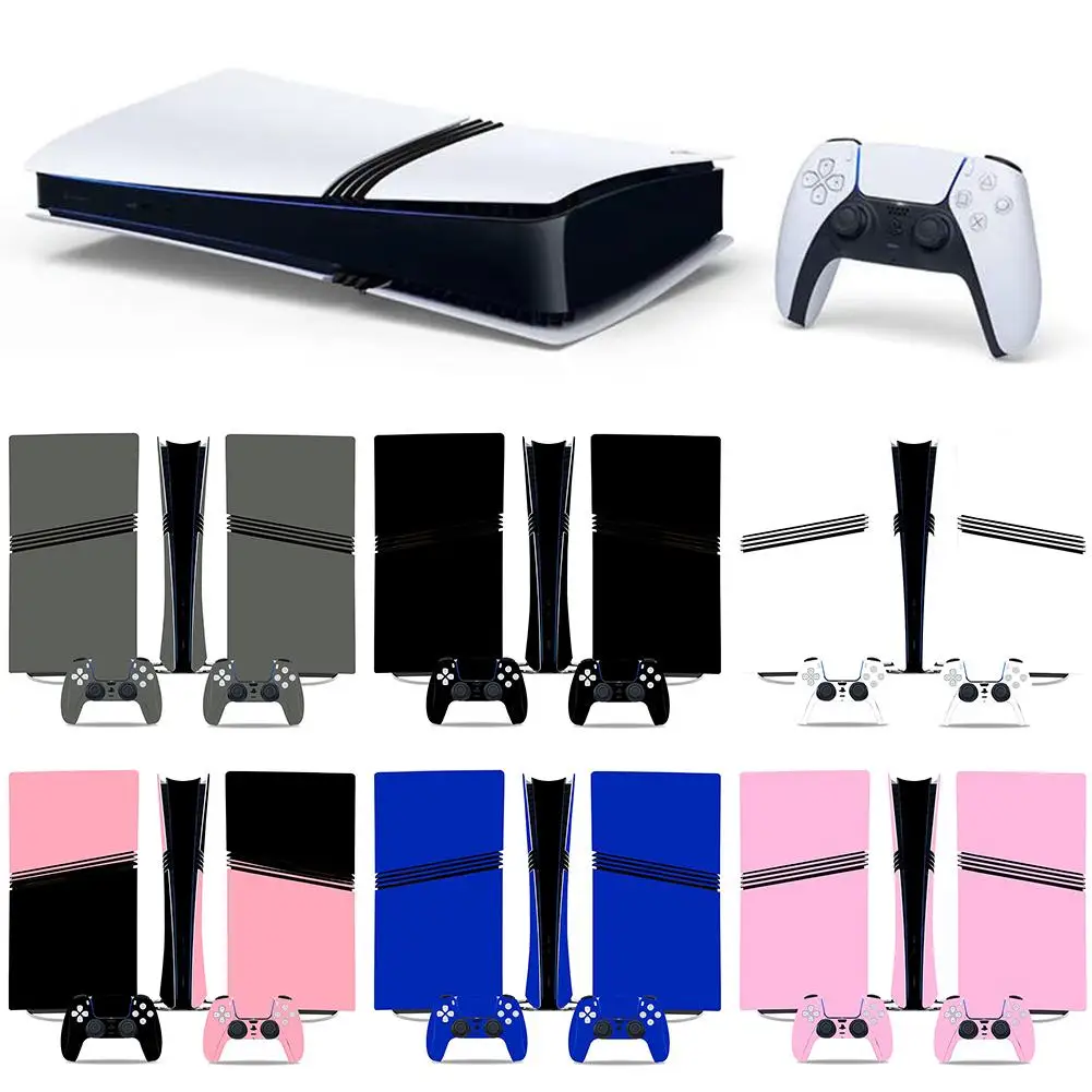 Black White Color Sticker For PS5 Pro Digital Sticker Controller Skins Console Controller Decals Skin For Ps5 Pro Digital Skins