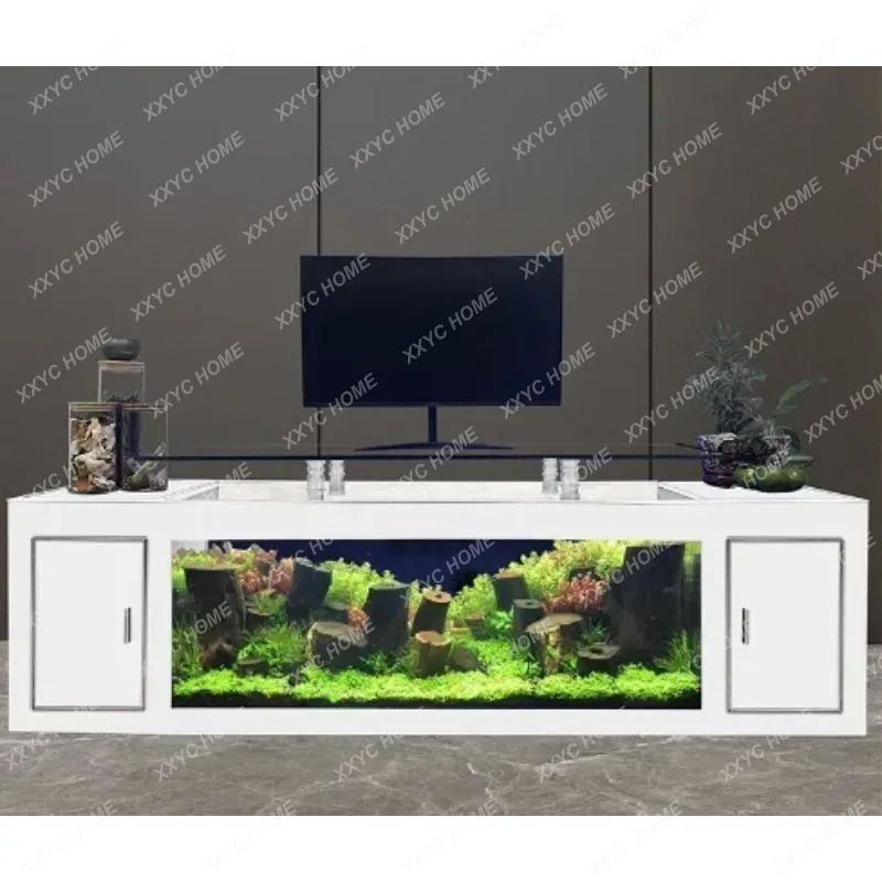 XXTV Cabinet Fish Tank New Home Floor Large Medium Small Eco Glass No Water Change Aquarium